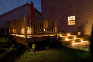 new deck with lighting