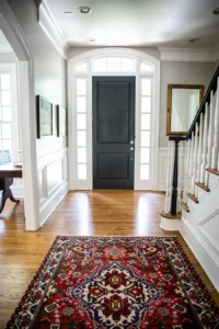 interior paint front door with molding